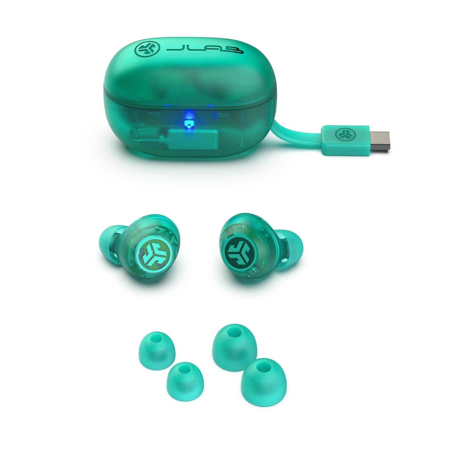 Go Pop ANC True Wireless Earbuds Transparent Teal - BWP