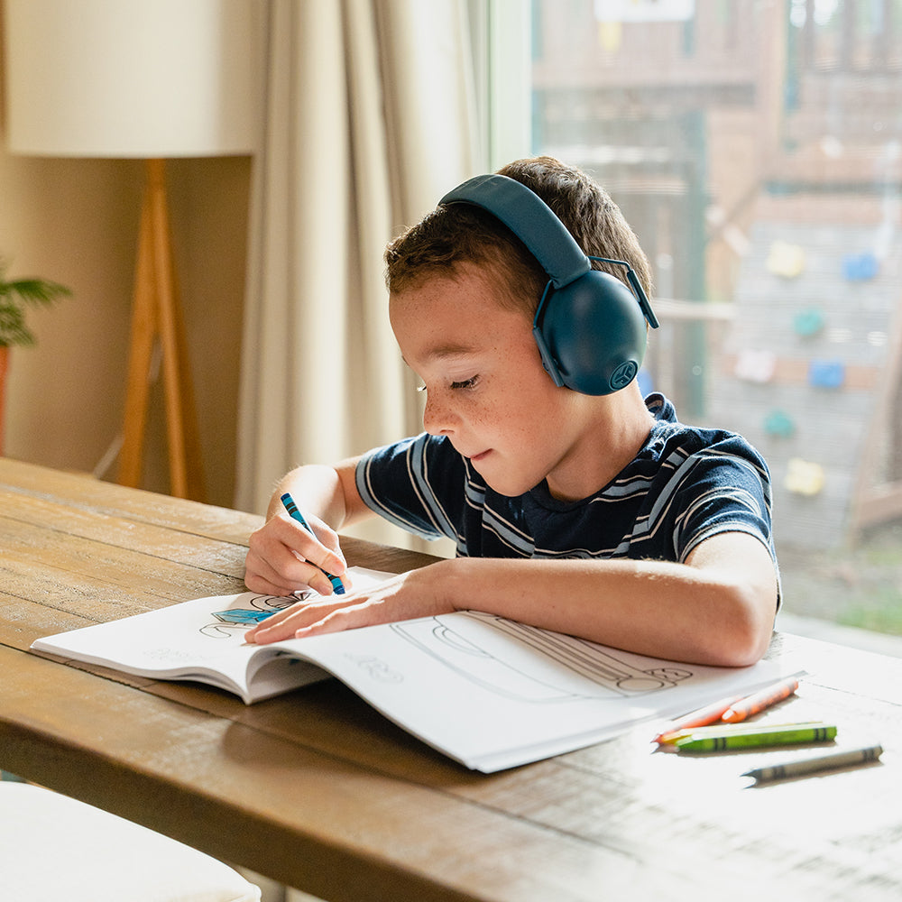 JBuddies Protect Kids Hearing Protection Earmuffs Navy