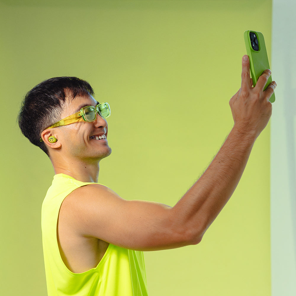 Go Pop ANC True Wireless Earbuds Transparent Neon Green - BWP